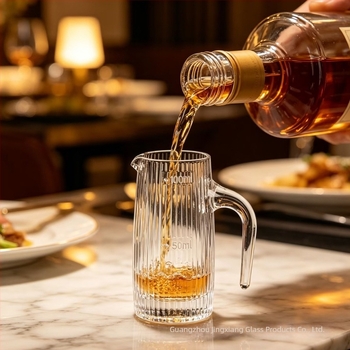 Decantor din sticlă pentru băuturi, 100 ml, compact pentru uz casnic, cu marcaje de măsurare, stil nordic