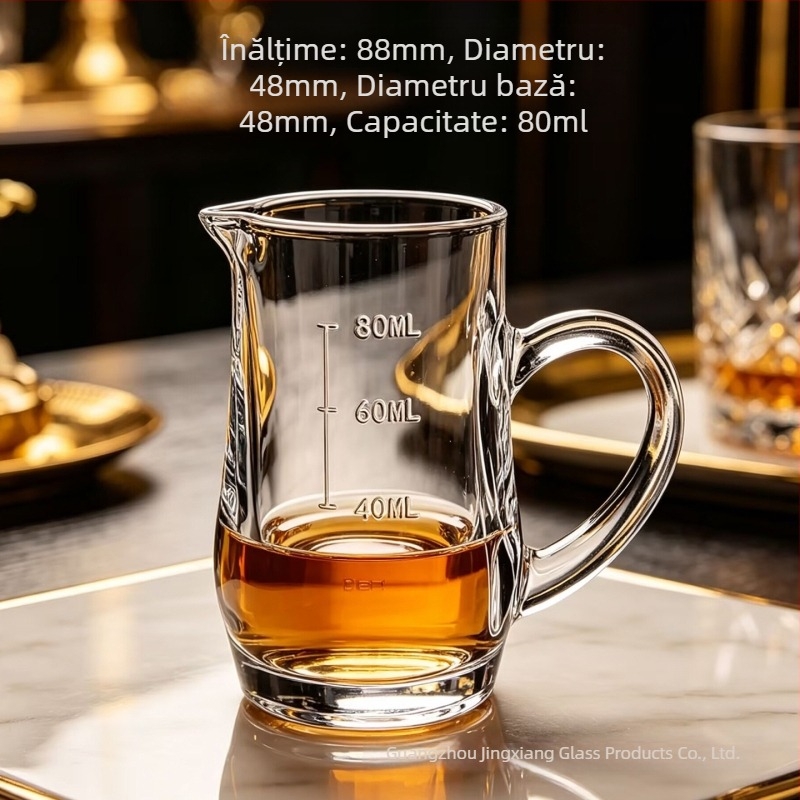 Decantor din sticlă pentru băuturi, 100 ml, compact pentru uz casnic, cu marcaje de măsurare, stil nordic