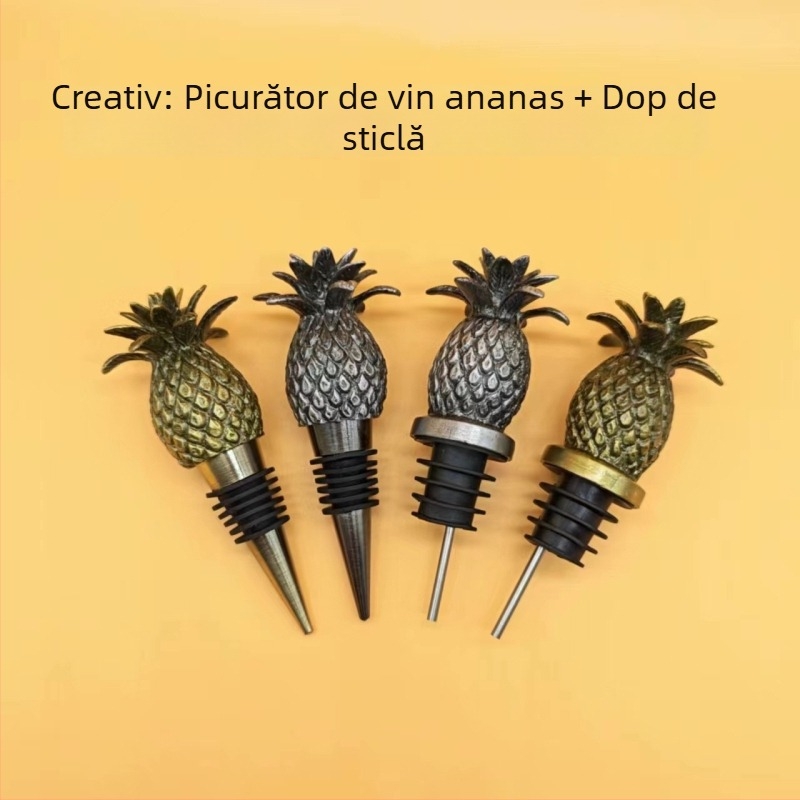Dop de vin din aliaj de zinc, în formă de ananas – dop ananas pentru vin roșu