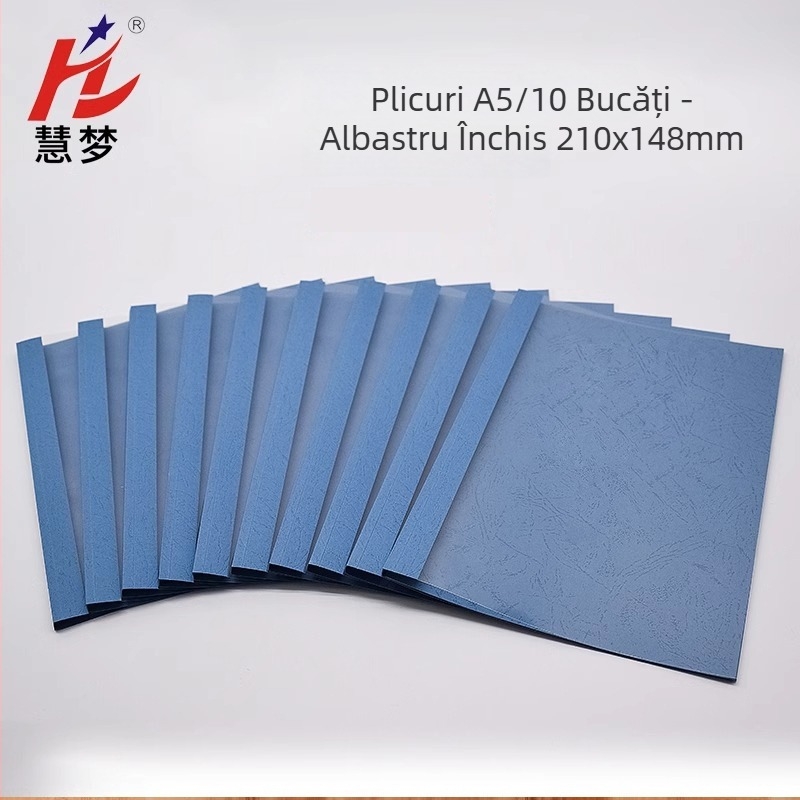 A5 plic termic pentru documente, corp alb, copertă transparentă, pentru grosime 2-15 mm, legat într-o carte