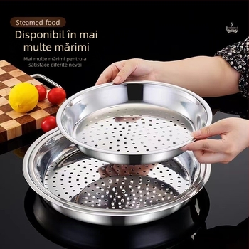 Raft de aburi pentru wok din oțel inoxidabil, rezistent la temperaturi înalte, ușor de curățat, găuri dense de abur, suport/coș multifuncțional pentru aburi
