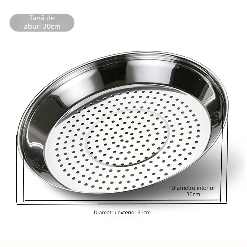 Raft de aburi pentru wok din oțel inoxidabil, rezistent la temperaturi înalte, ușor de curățat, găuri dense de abur, suport/coș multifuncțional pentru aburi