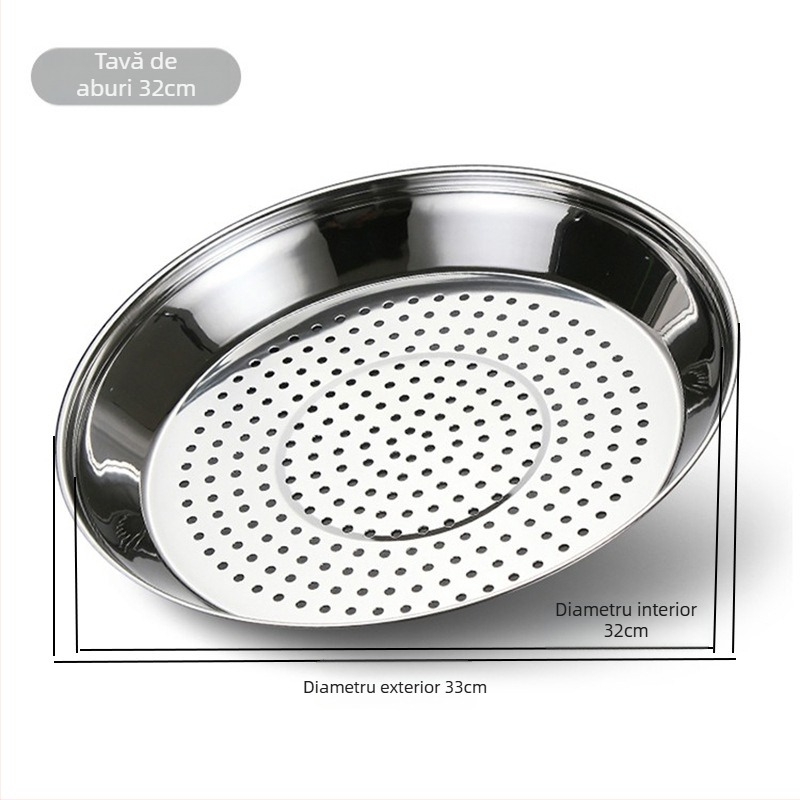 Raft de aburi pentru wok din oțel inoxidabil, rezistent la temperaturi înalte, ușor de curățat, găuri dense de abur, suport/coș multifuncțional pentru aburi