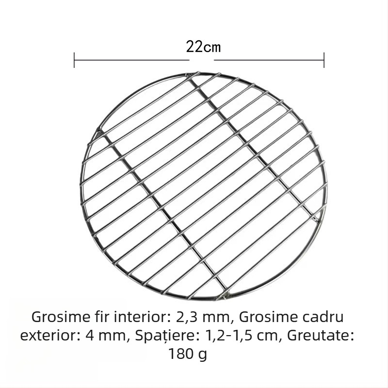 Grătar rotund din oțel inoxidabil pentru plită ceramică electrică
