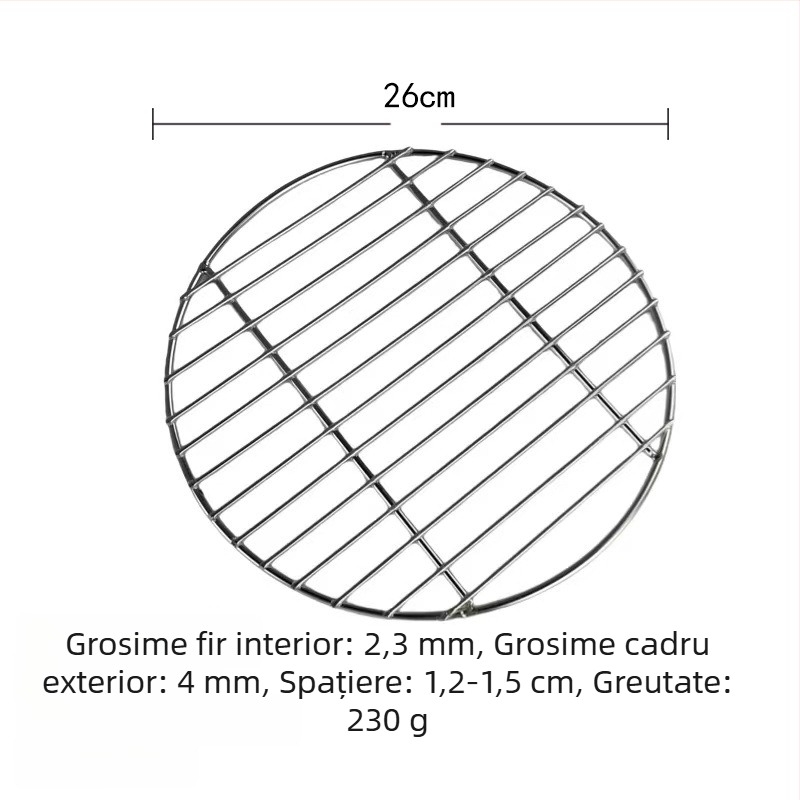 Grătar rotund din oțel inoxidabil pentru plită ceramică electrică