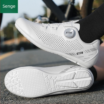 Senge Pantofi de ciclism unisex pentru biciclete de drum și MTB, cu set de pedale cu blocare – Toate anotimpurile