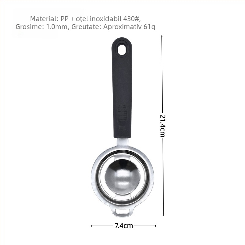 Separator rotund pentru albușuri din oțel inoxidabil, pentru coacere, sită de bucătărie pentru ouă, dimensiuni multiple