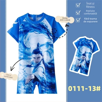 Costum de baie pentru copii, o piesă, imprimă desen animat, respirabil și uscare rapidă