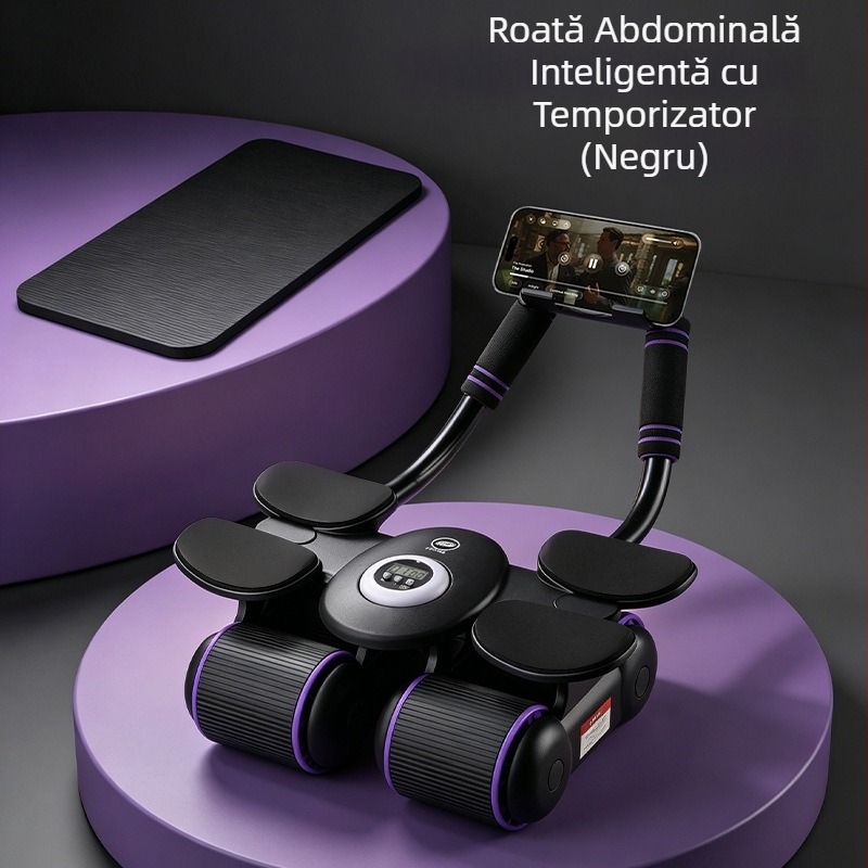 Roată abdominală cu revenire automată pentru exerciții abdominale, antrenament pentru mușchii abdomenului, suport pentru coate, echipament de fitness pentru uz casnic