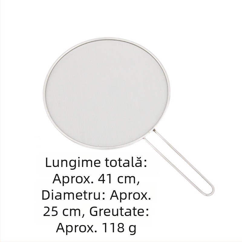 Cap din oțel inoxidabil – protecție împotriva stropilor de ulei pentru oale, capac de bucătărie ventilat