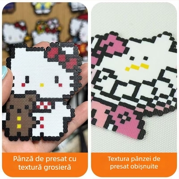 Pânză de călcat pentru mărgele topibile, margine tivită, grosime 0,25 mm, fără găuri, textură rugoasă