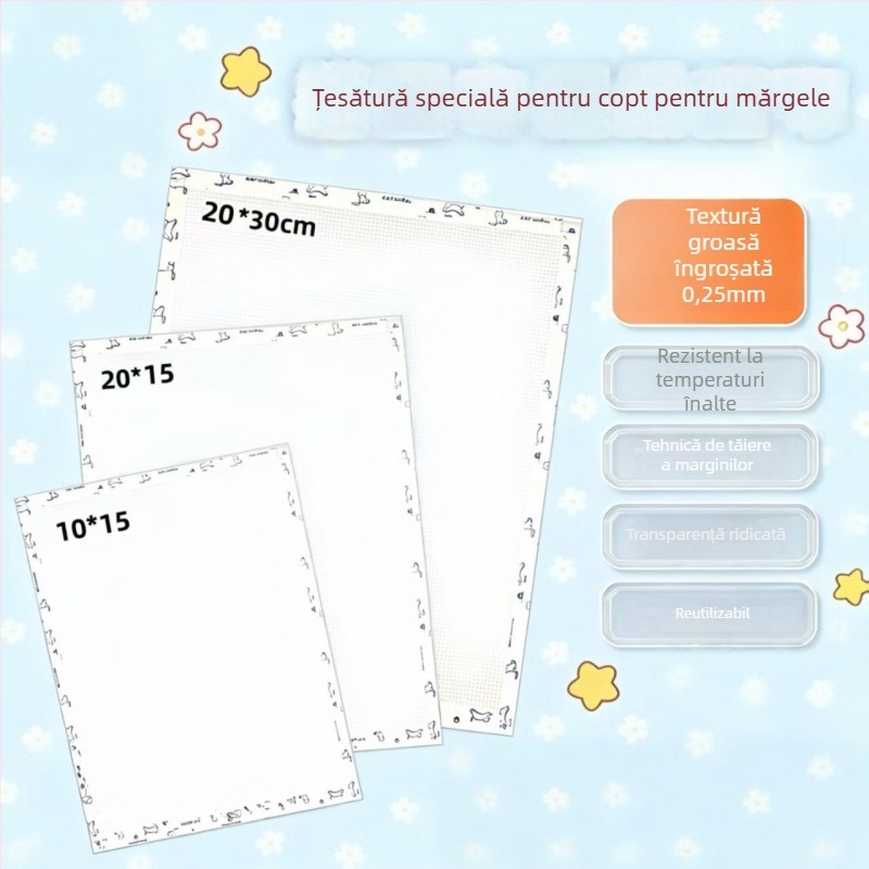 Pânză de călcat pentru mărgele topibile, margine tivită, grosime 0,25 mm, fără găuri, textură rugoasă