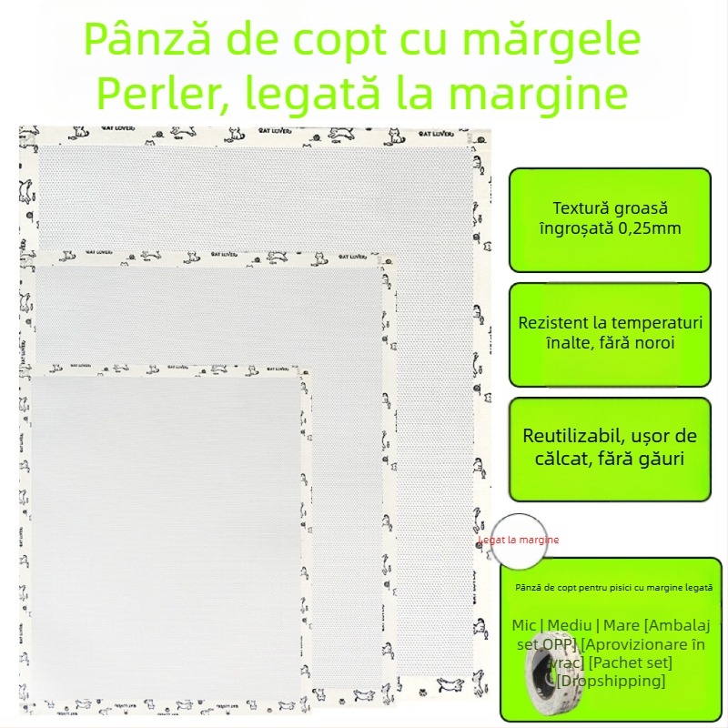 Pânză de călcat pentru mărgele topibile, margine tivită, grosime 0,25 mm, fără găuri, textură rugoasă