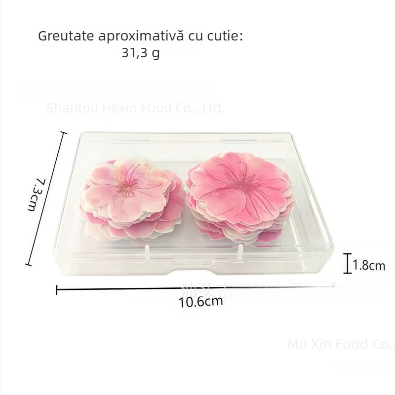 Flori comestibile din hârtie de orez pentru prăjituri, ornamente cu floare de cireș, decorațiuni pentru coacere
