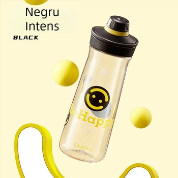 Bidon de apă sport, din plastic, de calitate alimentară, transparent, cu capacitate mare, pentru fete din ciclul primar și utilizare la birou