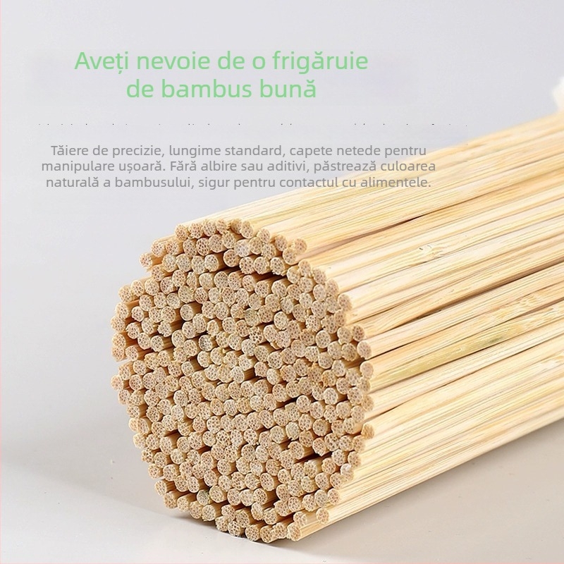 Bețișoare de bambus, 25 cm, de unică folosință, pentru grătar și frigărui de miel