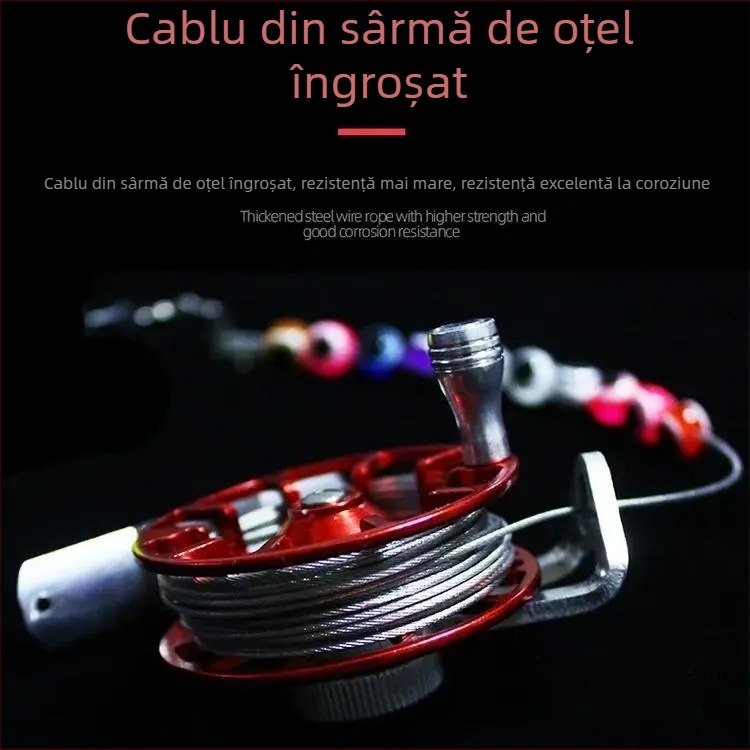 Clește pentru năluci din oțel inoxidabil, cu încuietoare din sârmă și stringer pentru pești
