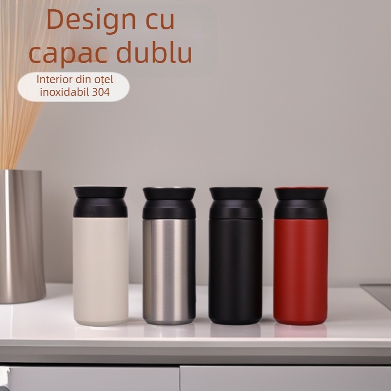 Termos de birou din oțel inoxidabil 304, capac dublu, separare ceai-apă, cadou corporativ premium