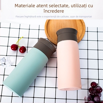 Muxi pahar din sticlă – cadou comemorativ cu logo gravat, izolație dublă și capac, pentru deschideri și promoții