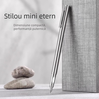 Stylou metalic cu vârf curbat pentru caligrafie, schițe și exersarea scrisului – potrivit pentru elevi.