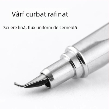 Stylou metalic cu vârf curbat pentru caligrafie, schițe și exersarea scrisului – potrivit pentru elevi.