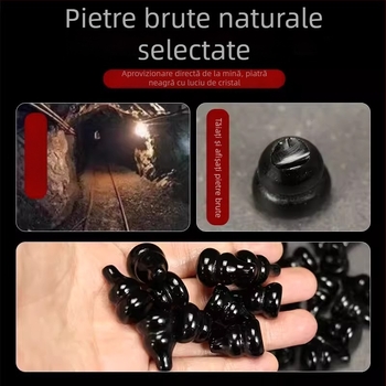 Pandantiv din obsidian natural în formă de dovleac, cu monede din cupru ale celor Cinci Împărați — protecție la ușă, ornament pentru mașină, nod chinezesc împletit