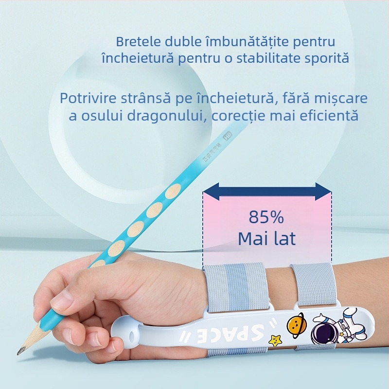 Corector de încheietură a mâinii, a treia generație, pentru poziția corectă a prizei cu creionul la copii începători, care învață să scrie