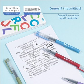 Pix rollerball gel lichid direct, 0,5 mm, capacitate mare, pentru examene, scriere și semnături