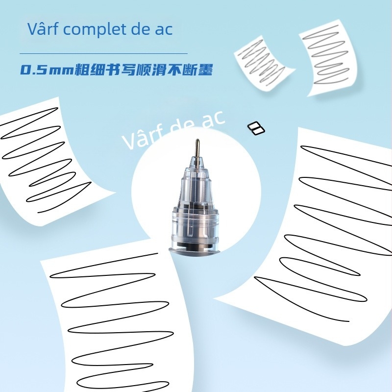 Pix rollerball gel lichid direct, 0,5 mm, capacitate mare, pentru examene, scriere și semnături