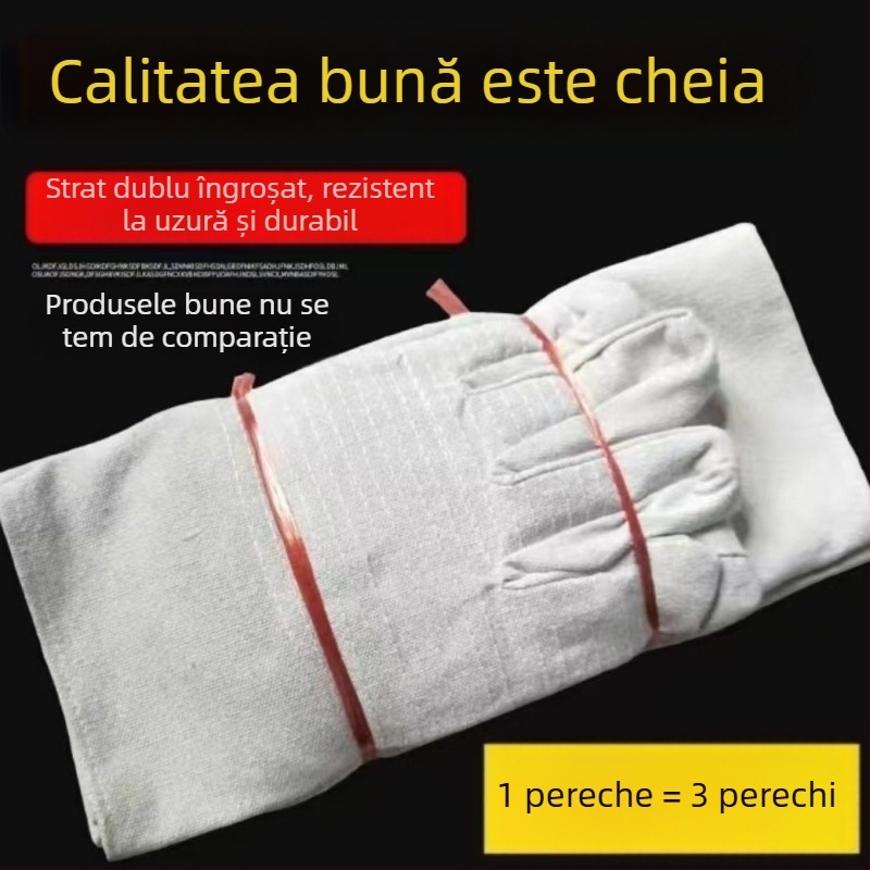 Mănuși de sudură cu 24 fire, îngroșate, rezistente la uzură, respirabile