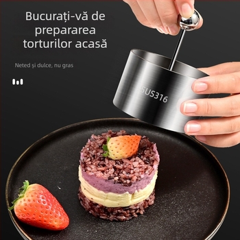 Set de forme pentru bile de orez din oțel inoxidabil 316 – inele circulare pentru mousse și ustensile de copt pentru uz casnic, formă pentru tort sushi