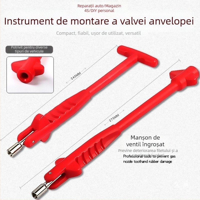 Extractor pentru tijă de ventil auto, unealtă de montaj a duzei de vid și reparare a anvelopelor