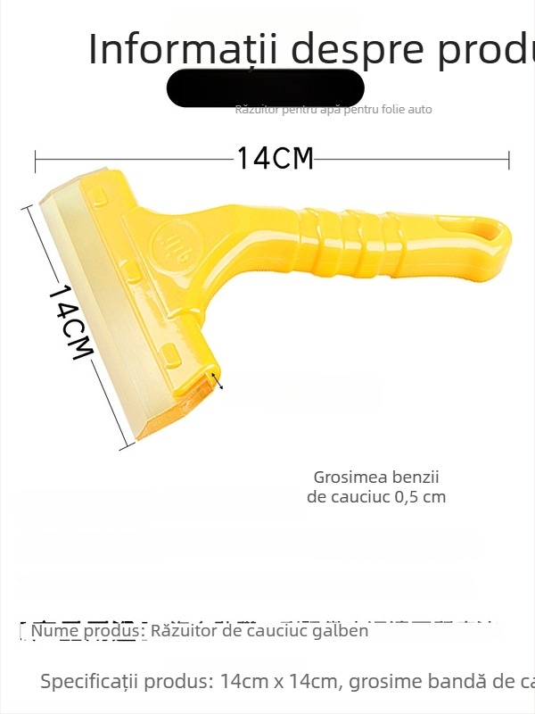 Racletă pentru film auto cu tendon de vițel, racletă din silicon pentru sticlă, mâner scurt