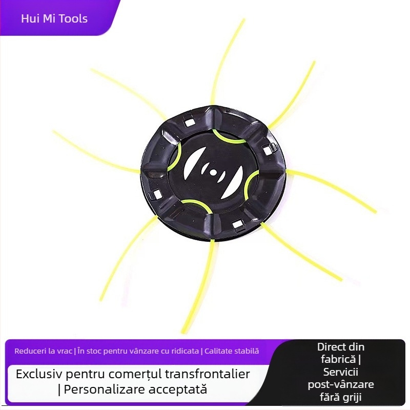 Trimmer pentru iarbă cu fir de nailon, disc pentru buruieni din oțel negru, disc din oțel, cap de buruieni – accesorii unelte grădină cu baterie litiu