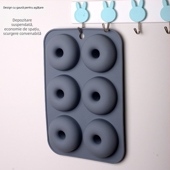 Formă din silicon pentru gogoși, 6 cavități, DIY coacere, rezistentă la temperaturi ridicate