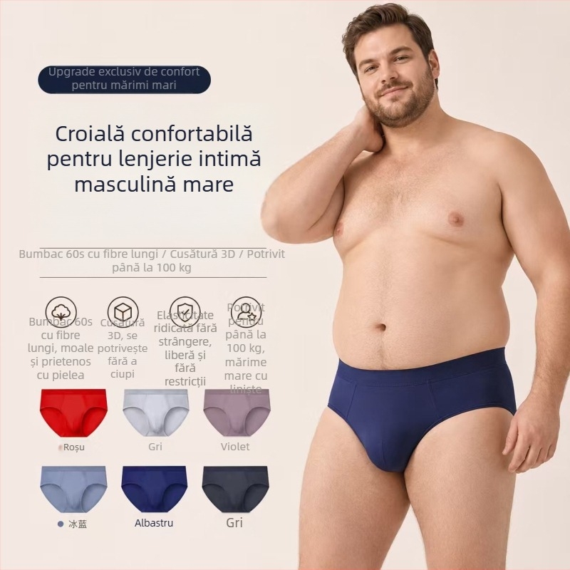Chiloți pentru bărbați din bumbac, respirabili, talie medie, ușori, tricotate