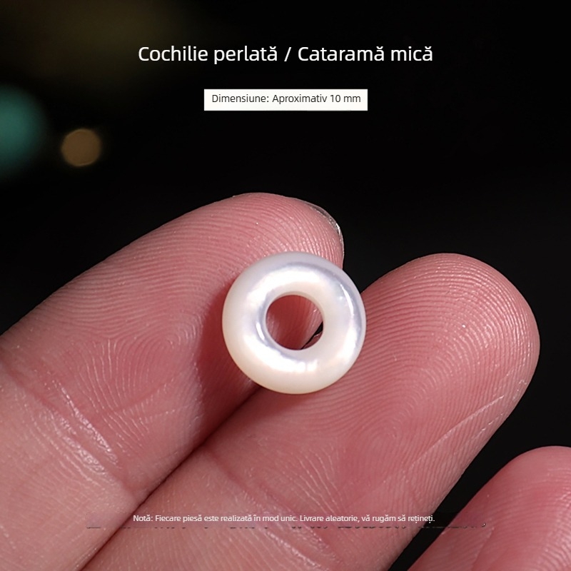 Componente DIY pentru bijuterii: os de pește din adâncuri și pandantiv cu închidere din side-pearlescent, bucăți de scoică albă de fluture australian și șnur împletit