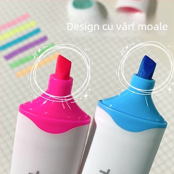 Marker Space Capsule cu vârf moale, design elegant, reducere a stresului, pentru elevi, evidențierea punctelor cheie și jurnalizare