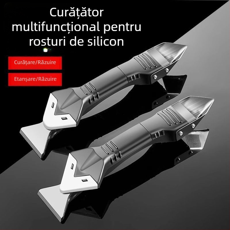 Spatulă nouă pentru silicon pe sticlă: unghi concav pentru etanșare și finisare rosturi