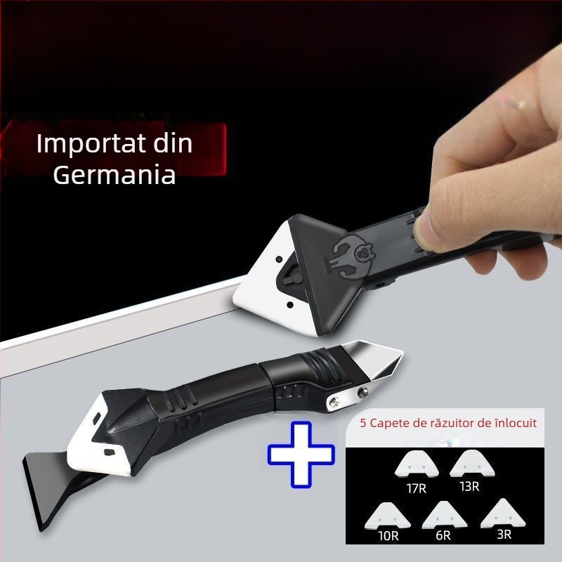 Spatulă nouă pentru silicon pe sticlă: unghi concav pentru etanșare și finisare rosturi