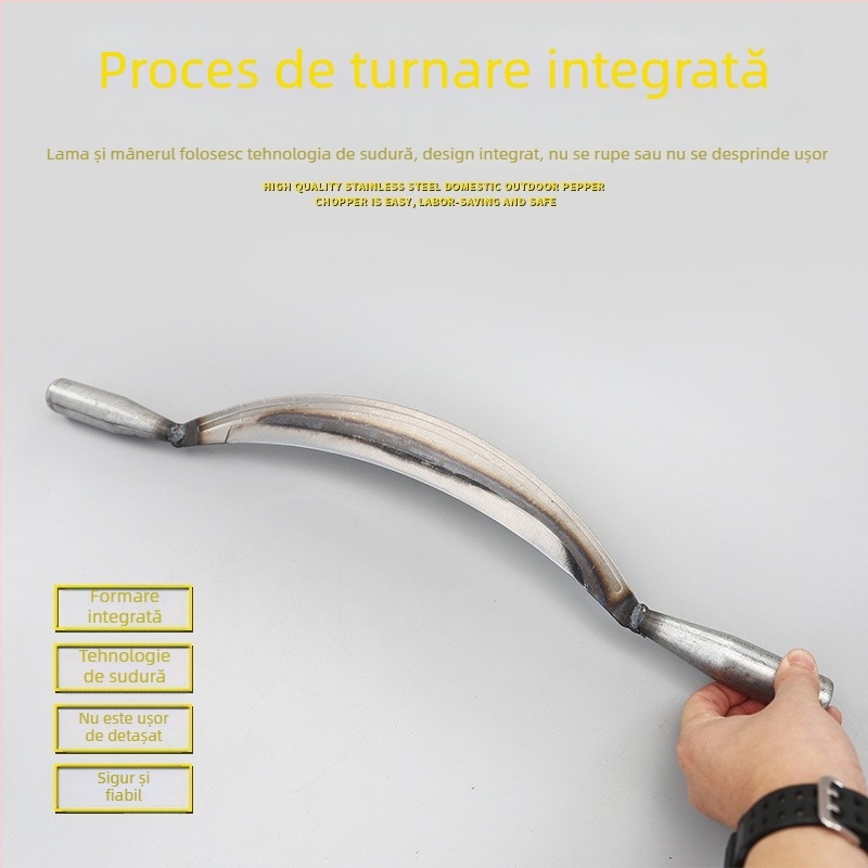 Cuțit curbat pentru decojirea coajei de pe copac, din oțel mangan turnat, unealtă de grădină