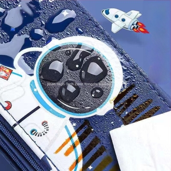 Penar pentru creioane cu capacitate mare, temă spațială și design astronaut, întărit, impermeabil, rezistent la pete, aspect estetic înalt