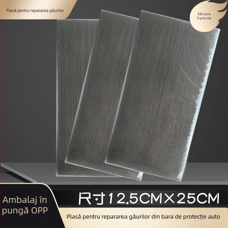 Plasă din oțel inoxidabil pentru sudură la găuri și fisuri ale barei de protecție auto; plasă de reparații din plastic