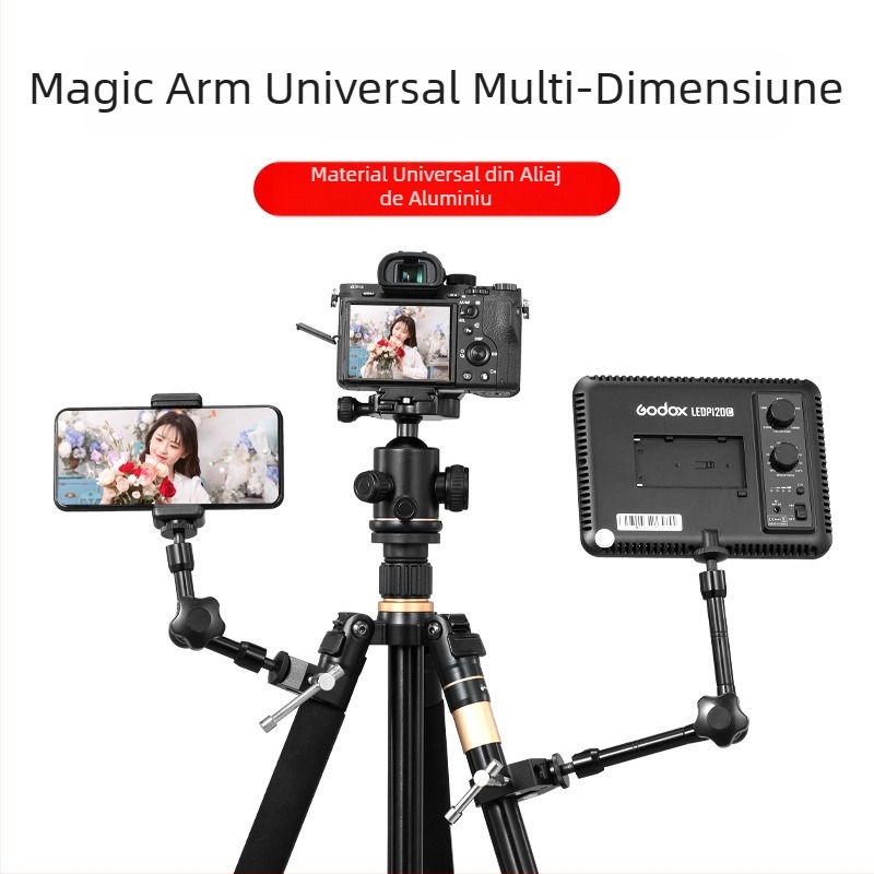 Braț Magic pentru cameră, lungimi 7/11/20 inci, clemă universală multifuncțională pentru monitor extern