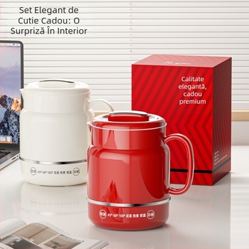 Fierbător electric multifuncțional pentru birou, 0.8 L, portabil, întrerupere automată, controlul temperaturii, pentru ceai cu flori și lapte