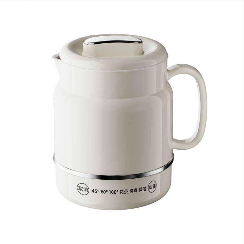 Fierbător electric multifuncțional pentru birou, 0.8 L, portabil, întrerupere automată, controlul temperaturii, pentru ceai cu flori și lapte
