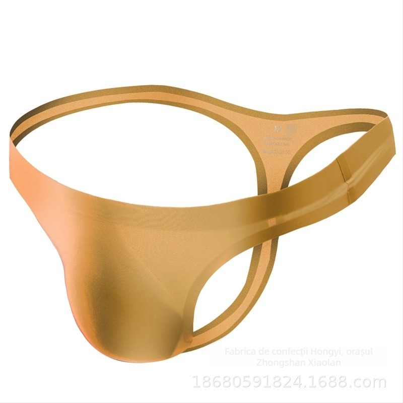 Male Bear tanga pentru bărbați, din ice silk, fără cusături, respirabilă, talie joasă, design dintr-o bucată
