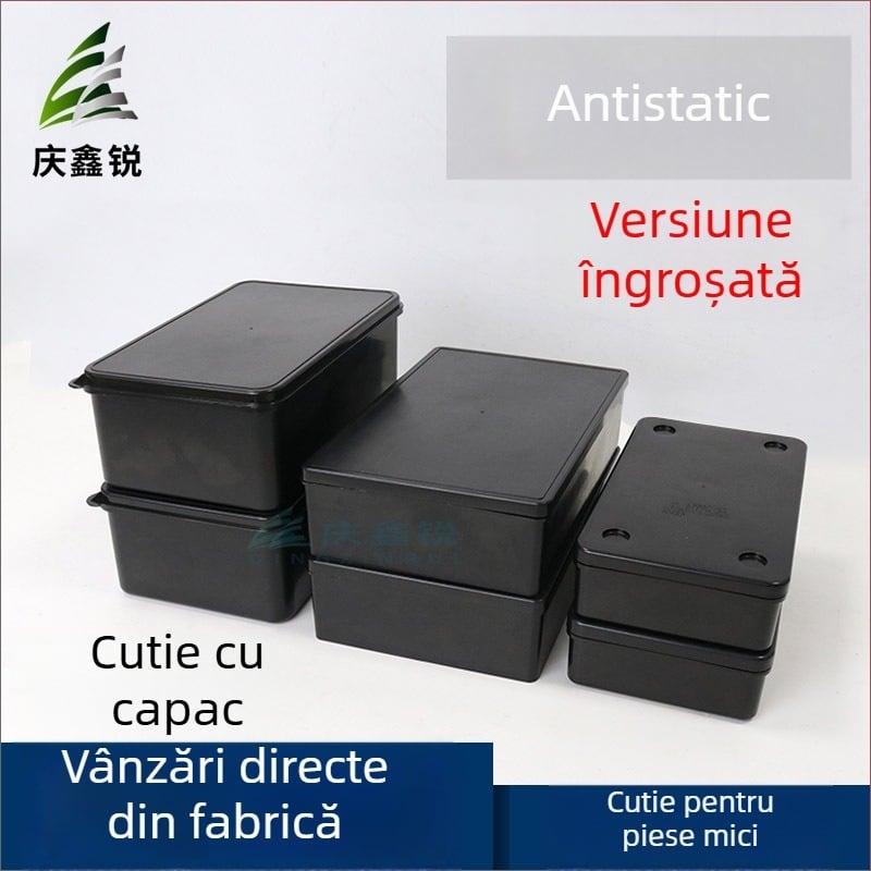 Cutie antistatice pentru piese, cu capac, pentru șuruburi și componente electronice