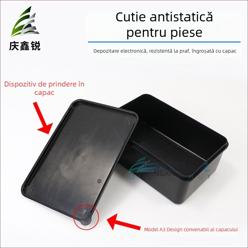 Cutie antistatice pentru piese, cu capac, pentru șuruburi și componente electronice