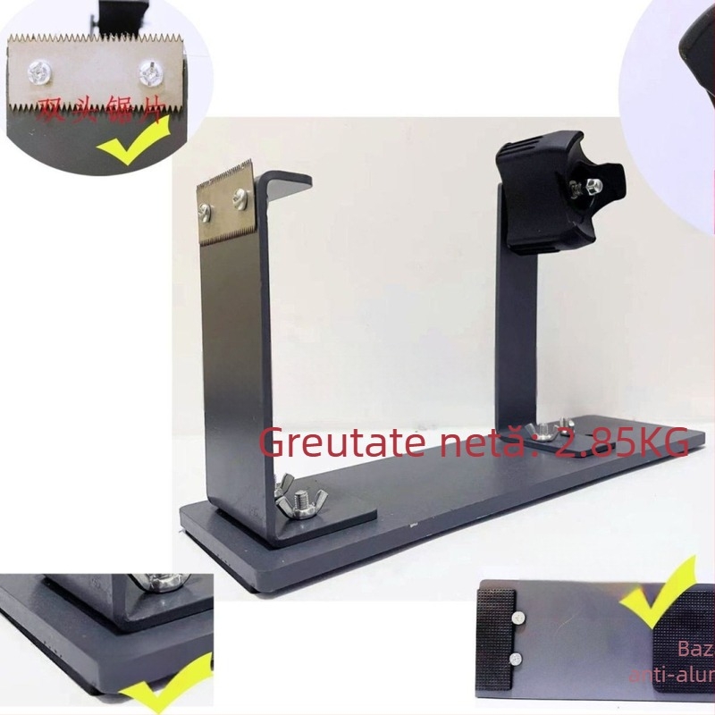 Dispenser mare pentru bandă transparentă, birou, lățime 6 cm, extra-lat și robust